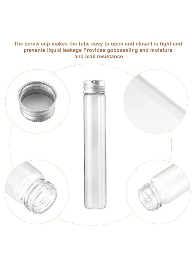 10 Pcs Clear Flat Plastic Test Tubes with Screw Caps, Science Party Test Tubesm,Large Test Tubes Containers for Scientific Experiments, Plant Propagation and Holiday Gifts  - Image 2