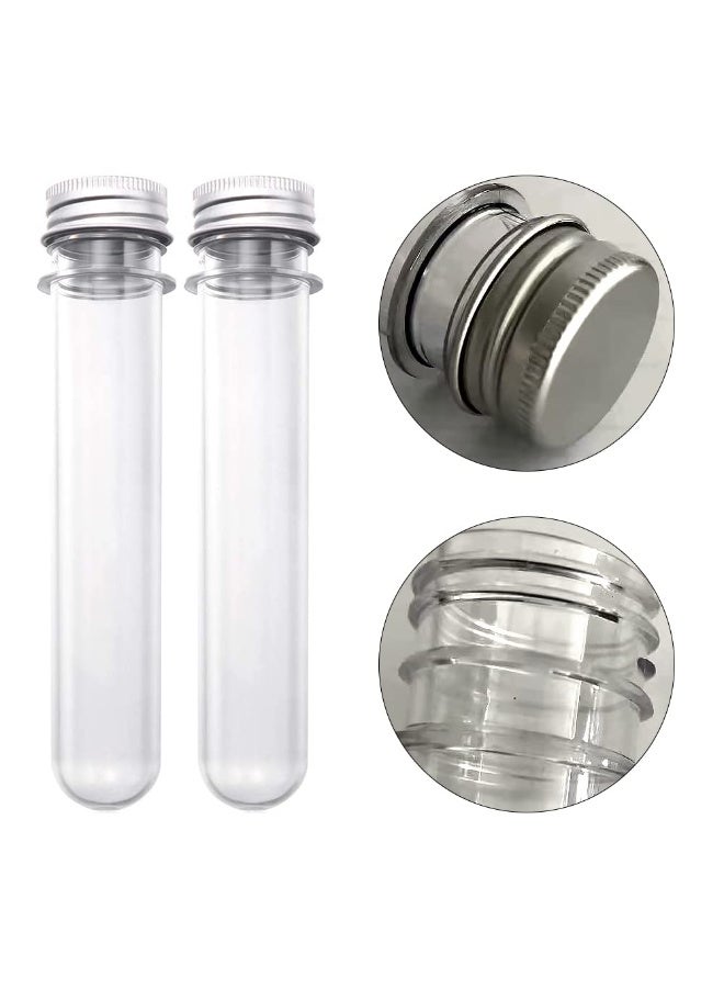10 Pcs Clear Flat Plastic Test Tubes with Screw Caps, Science Party Test Tubesm,Large Test Tubes Containers for Scientific Experiments, Plant Propagation and Holiday Gifts  - Image 5