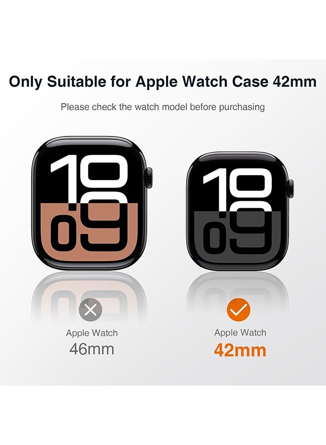 X-level Apple Watch Series 10 42 mm Protective Case Cover with Screen Protector, Hard PC Ultra Thin Tempered Glass Waterproof Cover Accessories Black  - Image 2