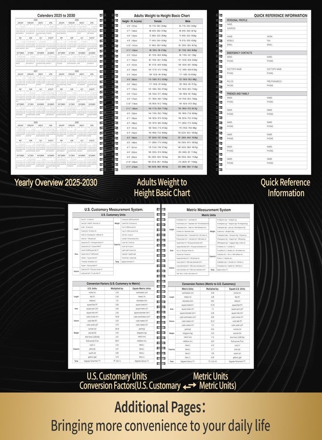 MaaIbok Daily Planner - 9'' x 11'' Notebook with Hourly Schedule, Undated Workbook to Record Your Appointments, 208 Pages, Elastic Closure, Inner Pocket - Image 4