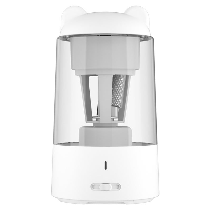Electric Pencil Sharpener: White, 1800mAh Battery, Auto-Stop Safety Feature - Adjustable Sharpness, 400ml Waste Container for Classroom, Art Studio, Writing & Drawing Use - Image 1