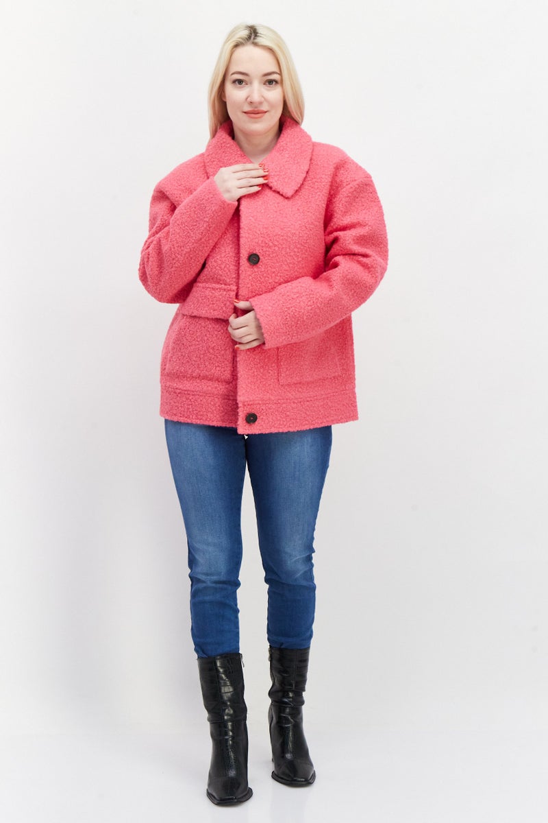 NVLT Women Long Sleeve Solid Softshell Jacket, Pink - Image 4