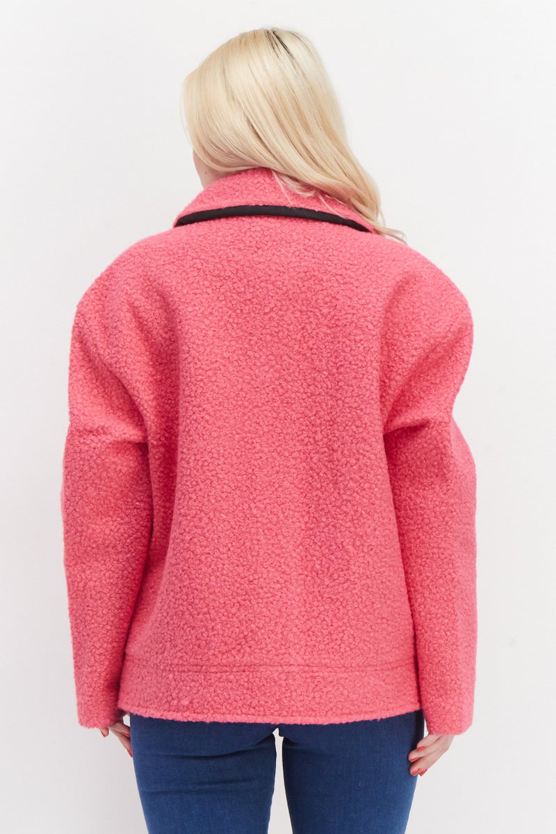 NVLT Women Long Sleeve Solid Softshell Jacket, Pink - Image 2