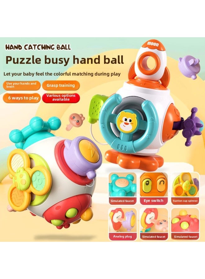 【Free Shipping】 Baby Sucker Turnaround Music Toy Baby Rattle Bells Puzzle Soothing Swivel Fingertip Top-Color:【opp Bag】 3-piece Set-bubble Blanzhuanle 156g - Image 5