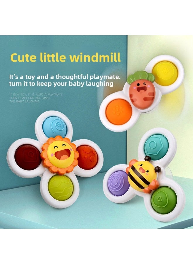 【Free Shipping】 Baby Sucker Turnaround Music Toy Baby Rattle Bells Puzzle Soothing Swivel Fingertip Top-Color:【opp Bag】 3-piece Set-bubble Blanzhuanle 156g - Image 4