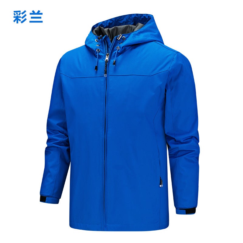 Generic Foreign trade hot selling manufacturers direct supply autumn new outdoor sports lovers mens waterproof windproof windbreaker women Men-Color Blue