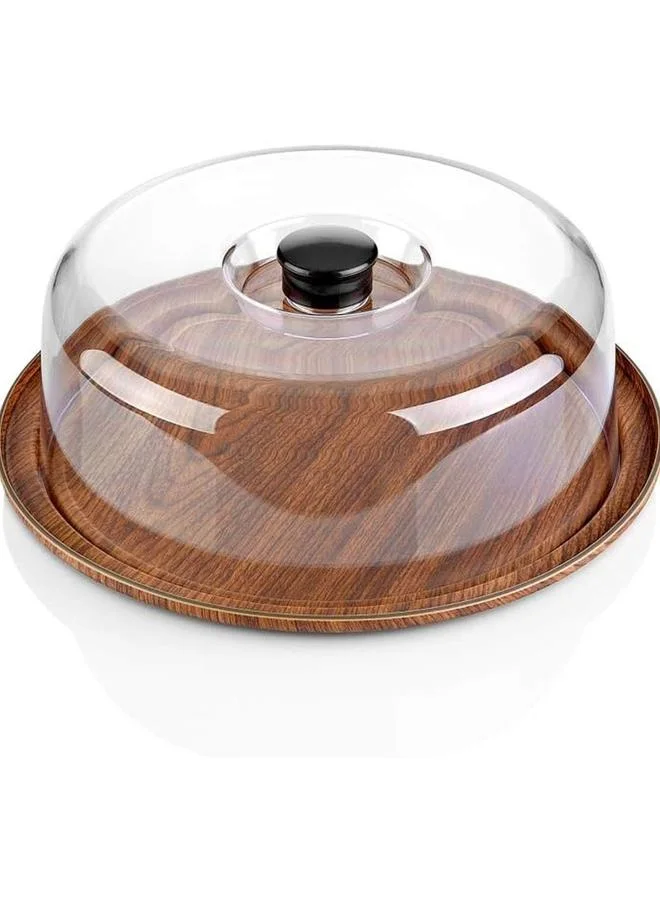 إيفيلين صينية تقديم كعك مع غطاء