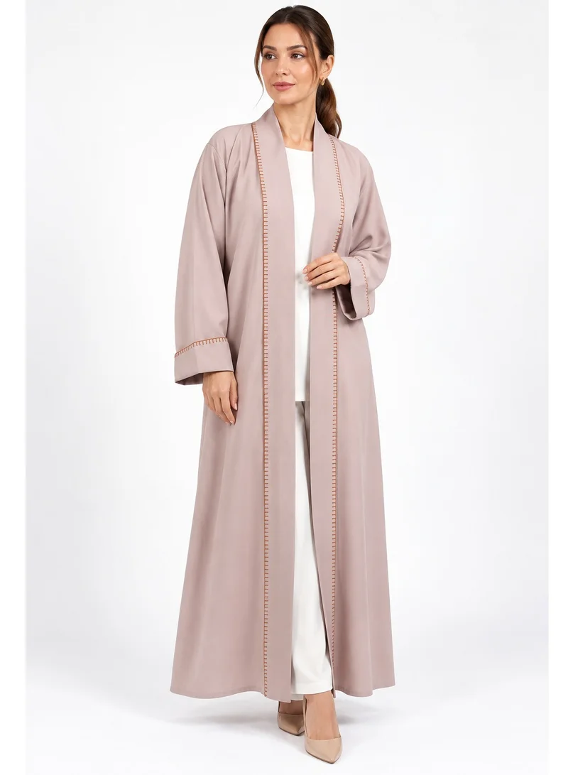 Crepe Abaya with Thread Handwork on Front & Sleeves