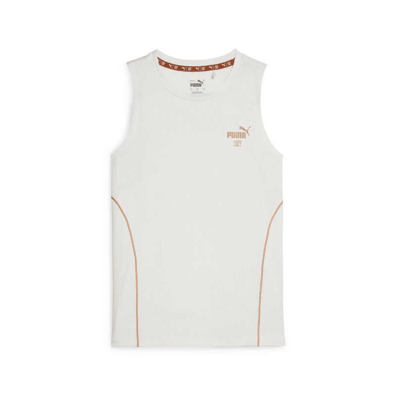 PUMA First Mile Womens White Cream Running Tank Top - Image 5