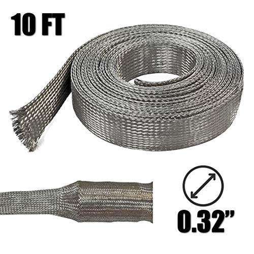 Electriduct 1/2" Tinned Copper Metal Braid Sleeving Flexible EMI RFI Shielding Wire Mesh (0.32" Diameter) - 10 Feet - Image 2