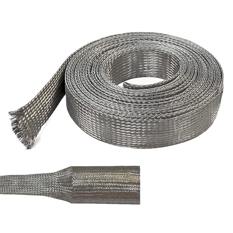 Electriduct 1/2" Tinned Copper Metal Braid Sleeving Flexible EMI RFI Shielding Wire Mesh (0.32" Diameter) - 10 Feet - Image 5