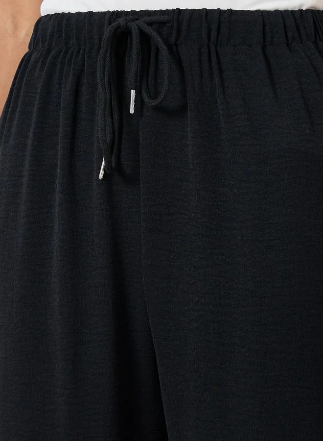 Take Two Take Two Women Solid Drawstring Waist Wide Leg Pants