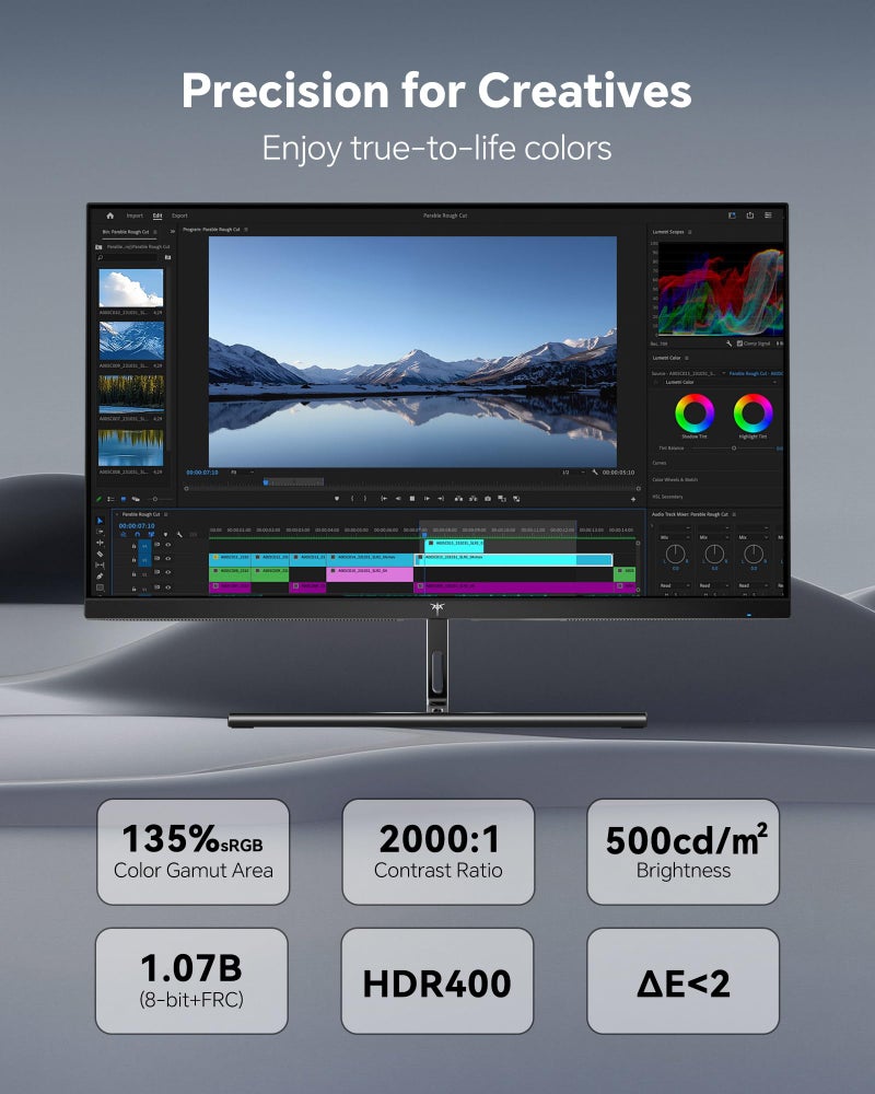 KTC 27 Inch 5K Monitor, 5120 x 2880 5K2K Monitor with 65W Type-C Port, Dual Mode Computer Monitors Compatible with Mac mini, IPS Panel, HDR 400, 217 PPI, 135% sRGB, HDMI DisplayPort, Tilt, H27P3 - Image 4