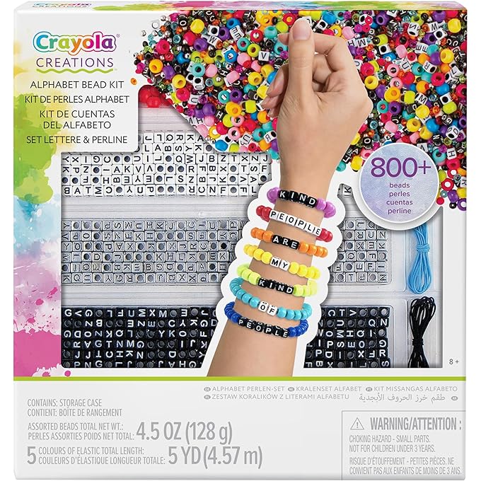 Crayola Creations 04-4666 Letters and Beads Set, Creative Activity and Gift for Girls, from 8 Years