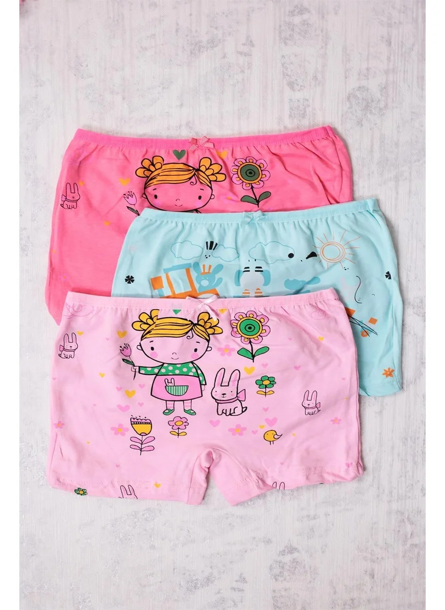 Gümüş Silver 6-Pack Girl Mixed Pattern Boxer
