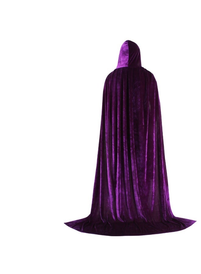 NIBEMINENT Halloween velvet multi-color cape, cloak, witch, wizard cape, children and adults velvet cape - Image 1