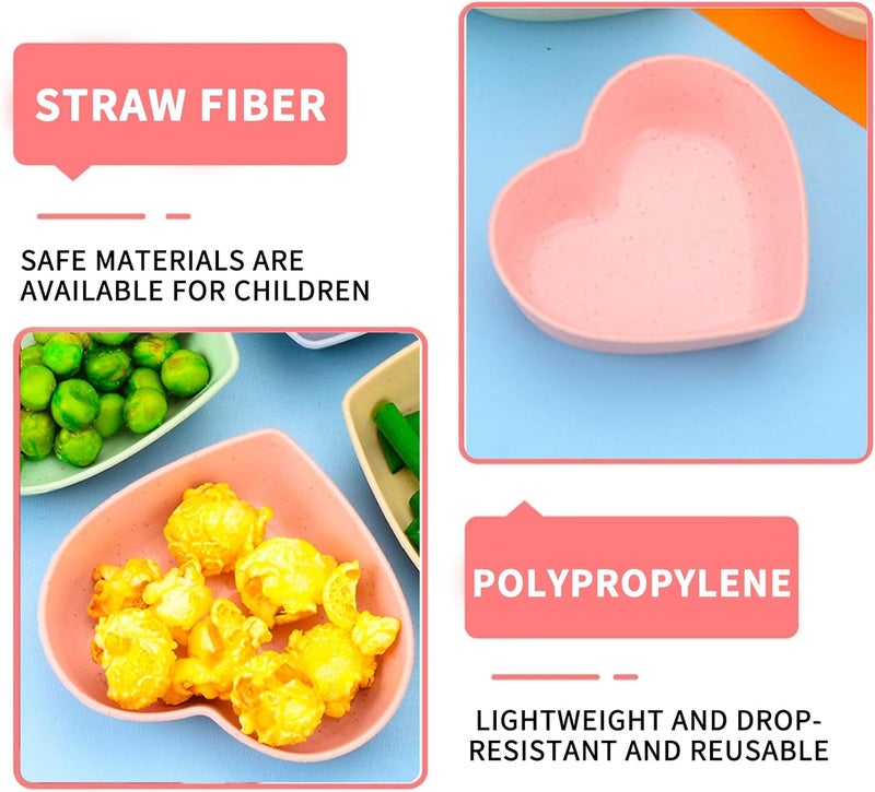 YAFIYGI Pink Heart Bowl Heart Shaped Candy Bowl Set 4Pcs Ideal Valentines Day Present Pink Cute Plastic Bowls for Blending Salad Soup Snacks and Desserts Ideal Dishware for Valentines Day Dishes - Image 3