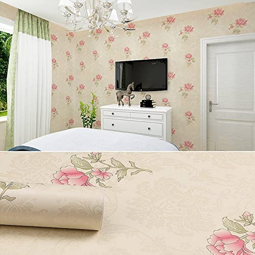 Maefele® Floral Self-Adhesive PVC Wallpaper 304CM X 45CM (PinkBeige) - Image 5