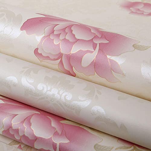 Maefele® Floral Self-Adhesive PVC Wallpaper 304CM X 45CM (PinkBeige) - Image 2