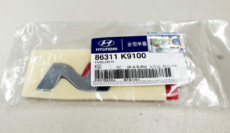 HYUNDAI Genuine OEM Hyundai N Logo Trunk Emblem Badge for 2018 Hyundai Veloster N (86311 K9100) - Image 2
