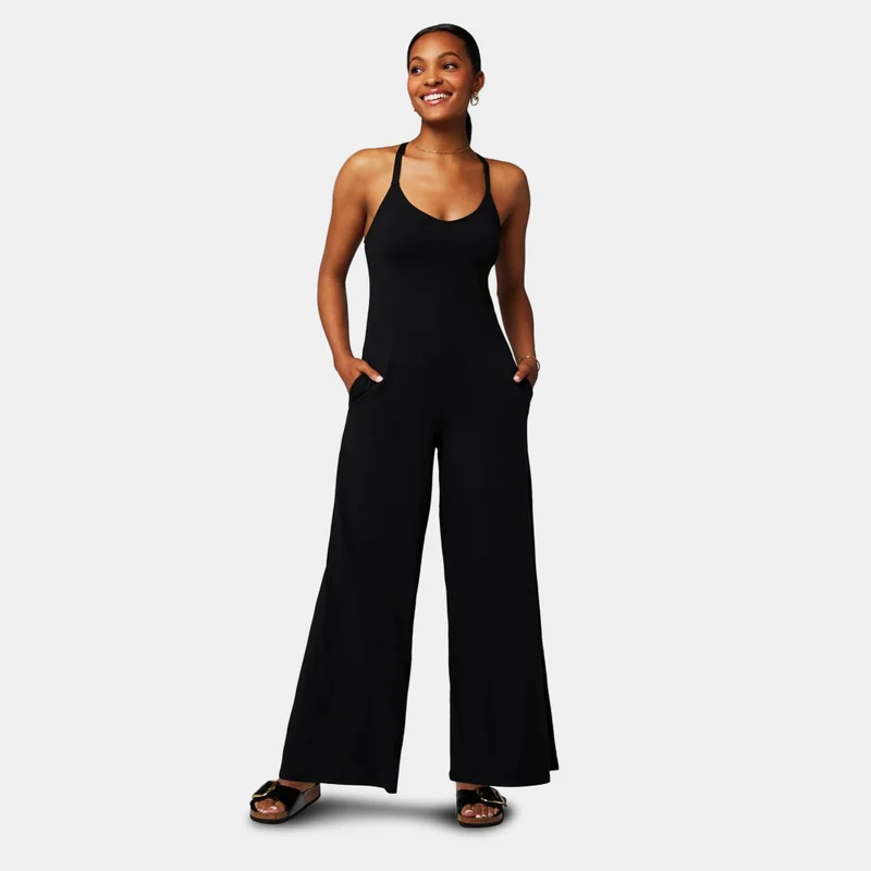 Fabletics Women's Cloud Jersey Wide-Leg Onesie
