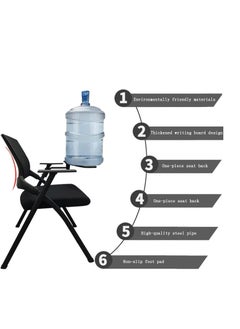 Neo Front Neo Front Foldable Study Chair with Writing Pad – Compact Black Computer Chair for Kids & Students, Sturdy Metal Legs Ideal for Home, School, & Study Rooms  Model HY-128C Black  - Image 4