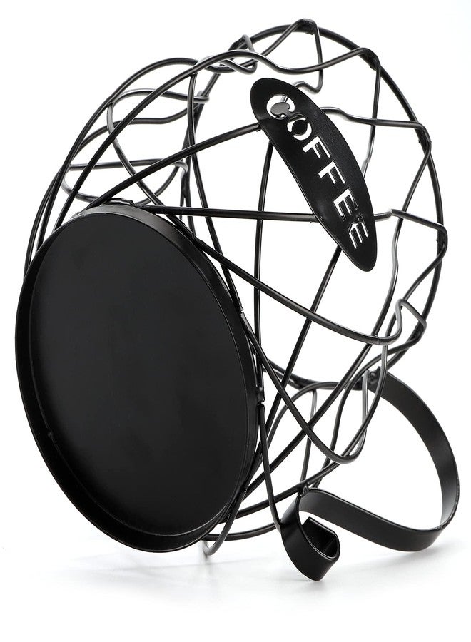 ZEAYEA Coffee Pod Holder, K Cup Holder Coffee Capsule Basket for Counter Coffee Table Bar, Metal Espresso Pod Keeper Storage for Home Cafe Hotel, Black - Image 3