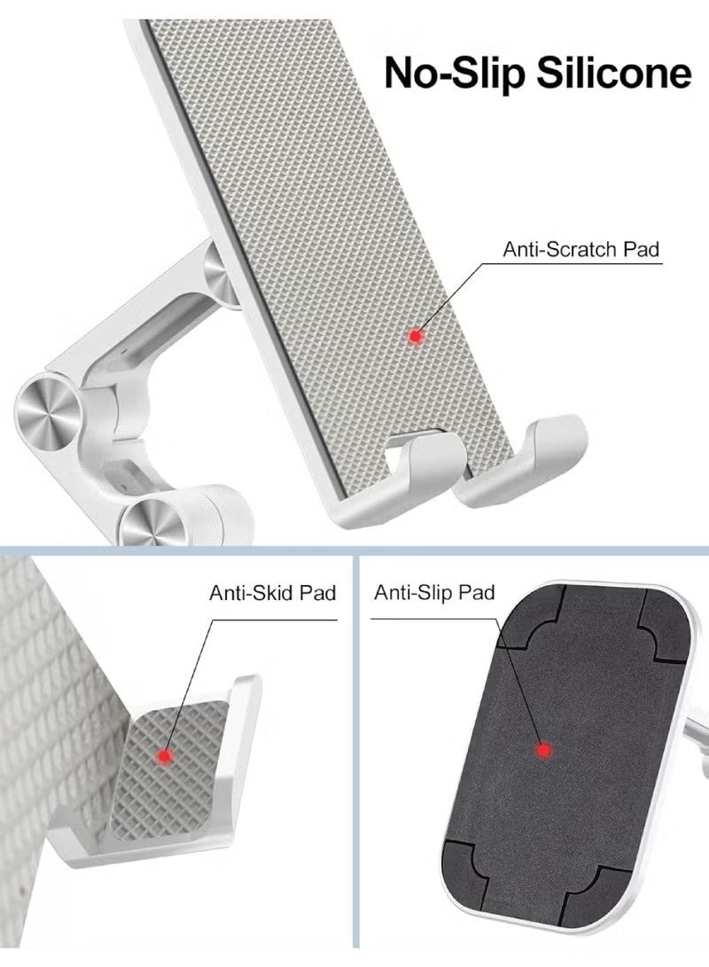 Phone Stand Adjustable Height and Angle Cell Phone Stand for Desk Foldable Holder Taller iPhone Stand Compatible 4.7-13in All Mobile Phone/iPad/Tablet - Image 5