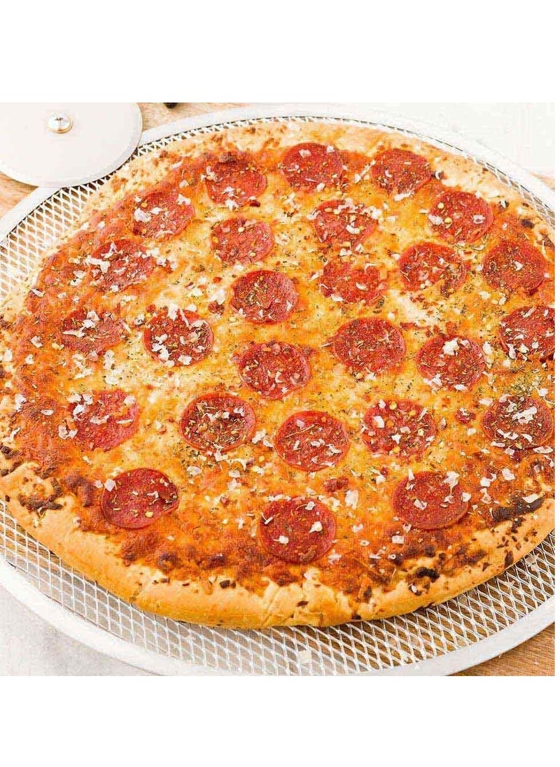 Ayda Round Seamless Aluminum Mesh Pizza Screens,Nonstick Pizza Screen, Pizza Pan Oven Baking Tray 10inches  - Image 3