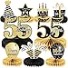 Tevxj 9 Pieces 55th Birthday decorations 55th birthday centerpieces for Tables Decorations Cheers to 55 Years Honeycomb Table Topper Happy 55th Birthday Decorations for Men and Woman Fiftyfive Years Birthday Party - Image 4