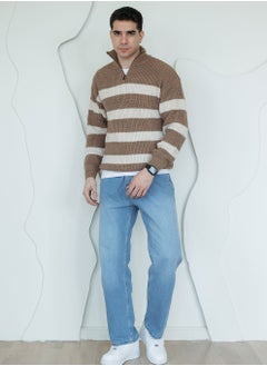 Striped Men pullover Ribbed Knit Relaxed Fit - pzsku/ZBAF7E1D20EE6D4CBF4E9Z/45/_/1739972741/068d14f8-243d-40d8-af24-a79d723247cf