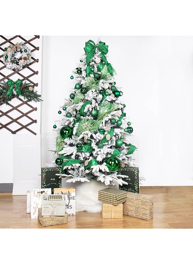 The Bros Christmas Ball Ornaments 6CM Ball - Set of 10, Xmas Tree Baubles, Holiday Decorations for Home, Party, and Tree, Color-New Green - Image 1