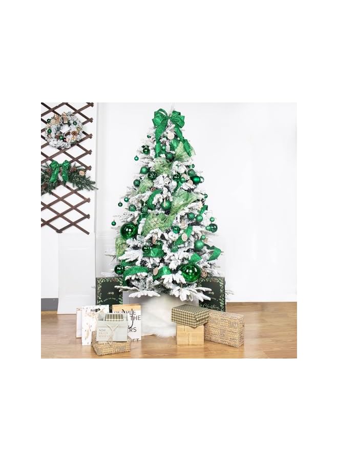 The Bros Christmas Ball Ornaments 6CM Ball - Set of 10, Xmas Tree Baubles, Holiday Decorations for Home, Party, and Tree, Color-New Green - Image 2