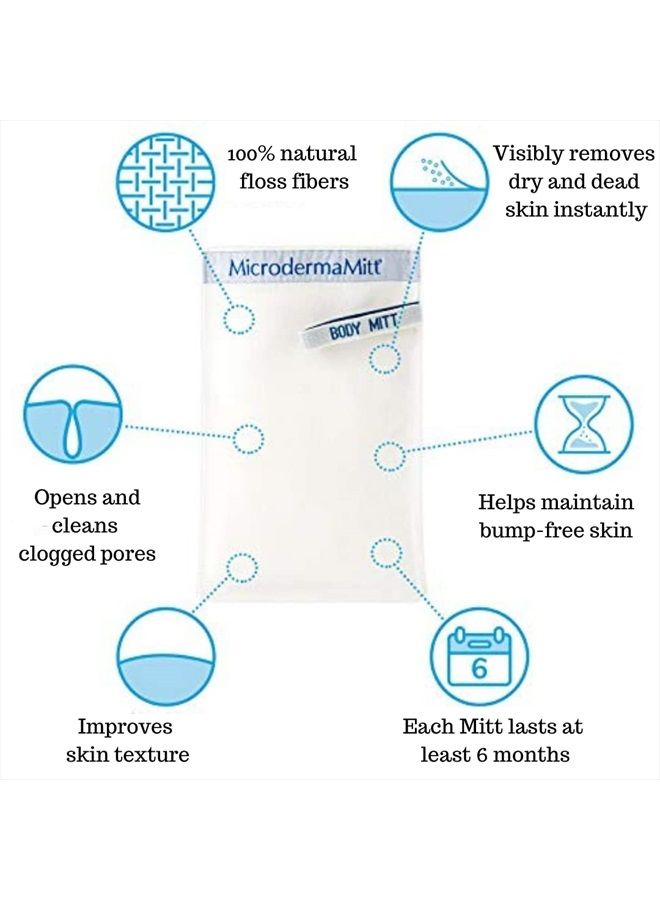 MicrodermaMitt Exfoliating Turkish Back Scrubber for Shower - Double Sided Shower Exfoliating Back Scrubber and Cleansing - Bath Back Scrubber - Back Scrubber for Shower for Men and Women - Image 2