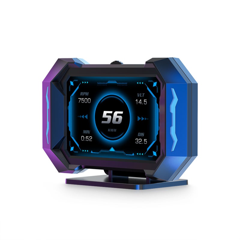 شاشة عرض رأسية، شاشة عرض رأسية عالمية للسيارة مقاس 3.5 بوصة مقياس سرعة GPS OBDⅡ باختبار تسارع واختبار فرامل وإنذار سرعة مفرطة وشاشة LCD لجميع المركبات - Image 4