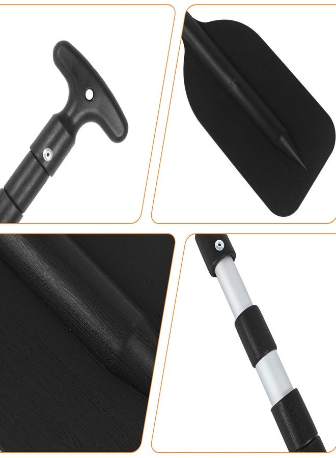 DEDU Telescoping Boat Oars 2 Pack, Emergency Paddle Collapsible Boat Paddle 21"-43" Adjustable, Collapsible Oar for Row Boat Aluminum Shaft Anti Slip for Adults (Black) - Image 5
