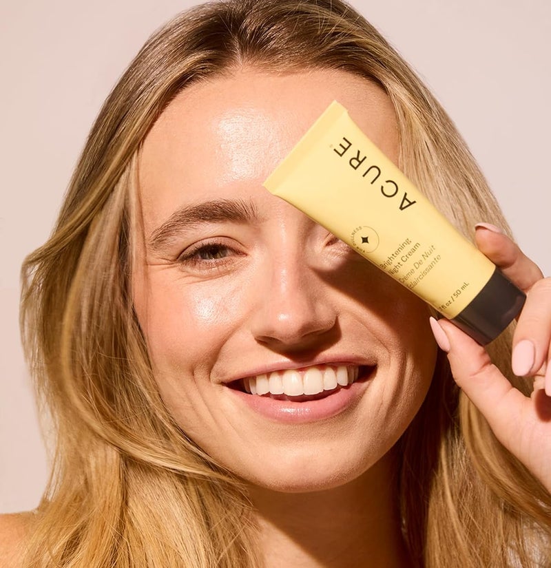 Acure كريم الليل المشرق من أكور - كريم مرطب ليلي للوجه والرقبة - تركيبة نباتية 100% مع زيت الأركان، كلوريلا وإشيناسيا - ترطيب ومرطبات لجميع أنواع البشرة - 1.7 أونصة سائلة - Image 3