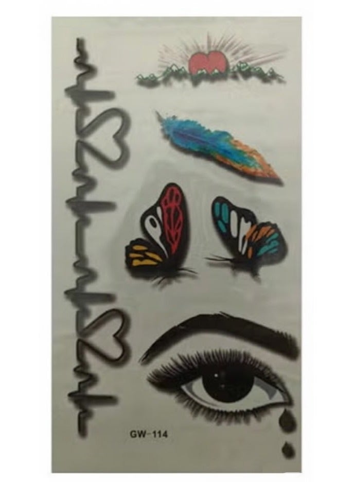 تاتؤ مؤقت ملون متعدد الاشكال بتصميم جميل - Image 1