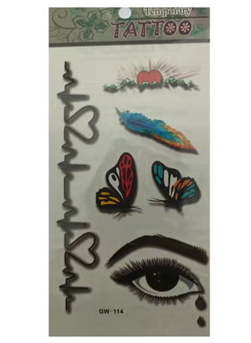 تاتؤ مؤقت ملون متعدد الاشكال بتصميم جميل - Image 2