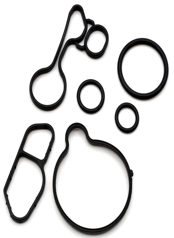 HAOTOM Engine Oil Cooler Filter Housing Gasket Set Compatible For Chevrolet Cruze Limited Sonic Trax 1.4L Turbo 2011-2018 Buick Encore 1.4L 2013-2017 Oil Cooler Thermostat Housing Seals Gasket Kit 55565619 - Image 4