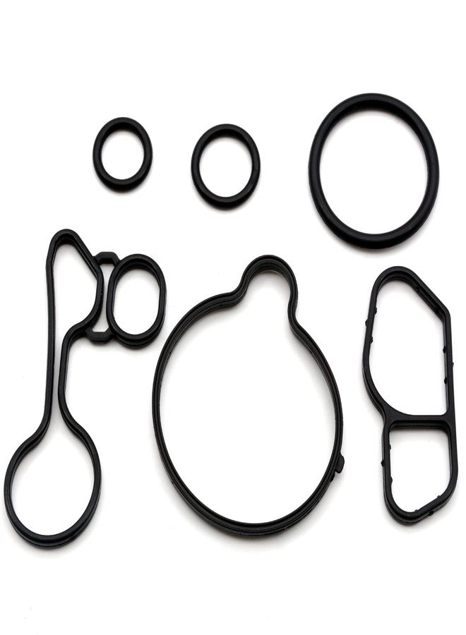 HAOTOM Engine Oil Cooler Filter Housing Gasket Set Compatible For Chevrolet Cruze Limited Sonic Trax 1.4L Turbo 2011-2018 Buick Encore 1.4L 2013-2017 Oil Cooler Thermostat Housing Seals Gasket Kit 55565619 - Image 2