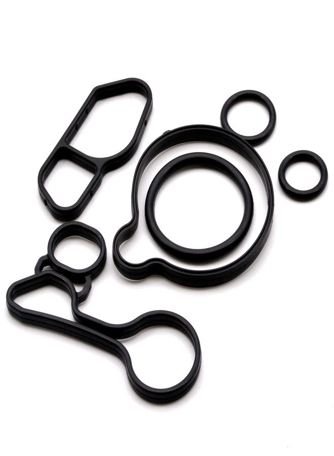 HAOTOM Engine Oil Cooler Filter Housing Gasket Set Compatible For Chevrolet Cruze Limited Sonic Trax 1.4L Turbo 2011-2018 Buick Encore 1.4L 2013-2017 Oil Cooler Thermostat Housing Seals Gasket Kit 55565619 - Image 1