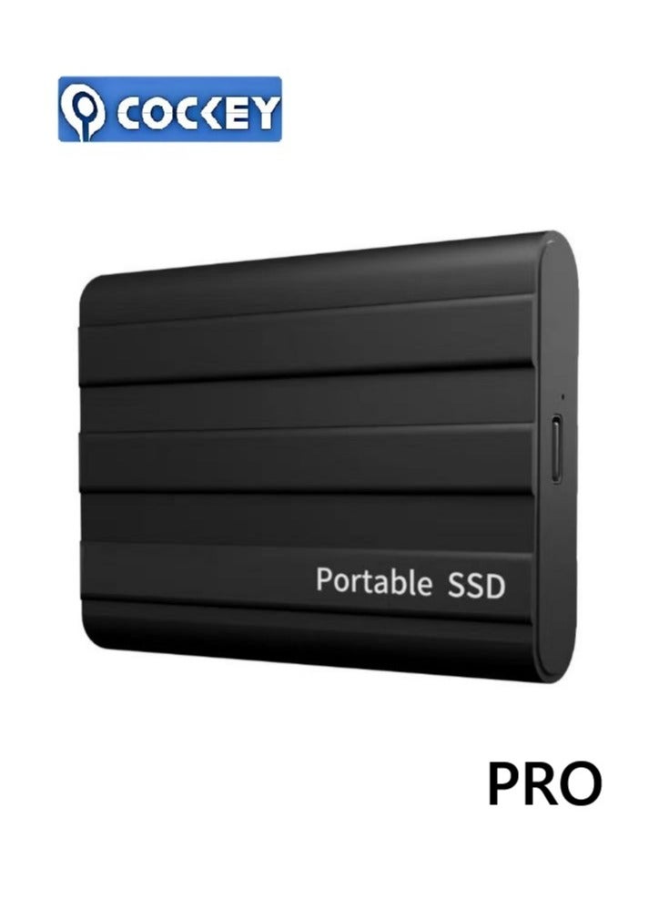 كوكي محرك أقراص خارجي محمول سعة 2 تيرابايت، و 200 جيجابايت لنقل البيانات بسرعة 3.2 عالية، محرك أقراص احتياطي للكمبيوتر يدعم تخزين ونقل البيانات، محرك أقراص خارجي محمول صغير للحالة الصلبة، للكمبيوتر الشخصي/المحمول/الهاتف المحمول، إلخ (طراز أسود - Image 1