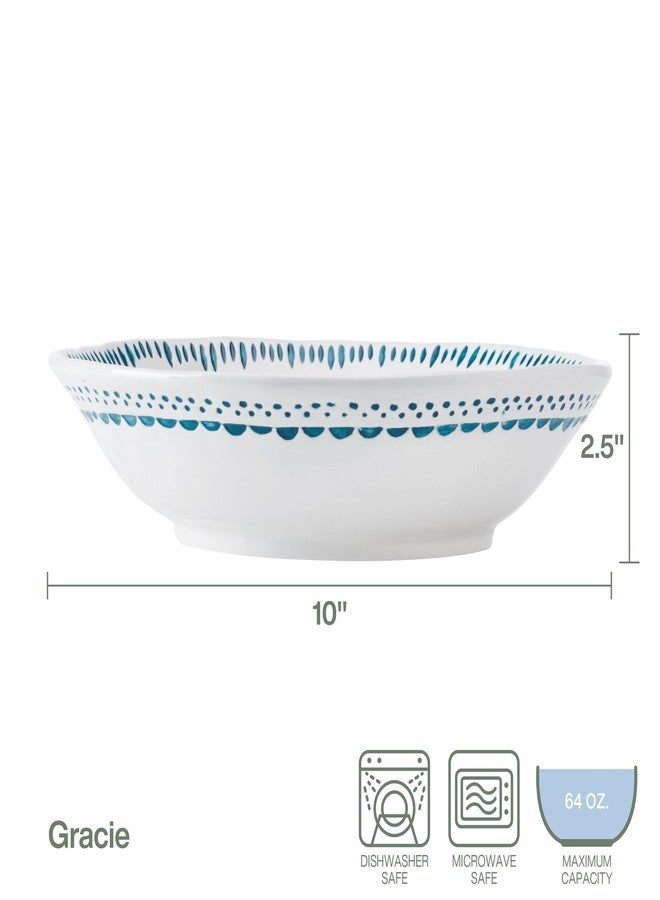 Fitz & Floyd Fitz and Floyd Gracie Serving Bowl, White, 10 Inch - Image 2