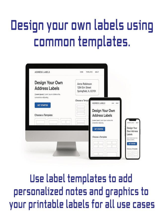 Blank Labels Return Address Label - 1.75” x .50” - 80 Labels Per Sheet - Permanent White Matte - Inkjet and Laser Guaranteed - Easy to Peel - Made in USA - 100 Sheets - 8000 Labels - Image 3