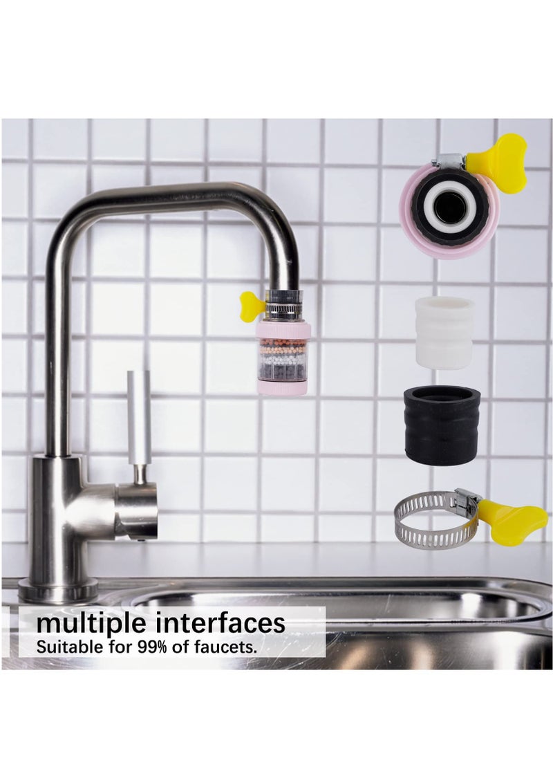 SYOSI - SYOSI Faucet Tap Water Filter 3 Pack Kitchen Tap Filtration Activated Carbon Clean Purifier, Universal Interface Sink Tap Interface Faucet Filter with Six Layers Filtration for Home Kitchen Bathroom - Image 1