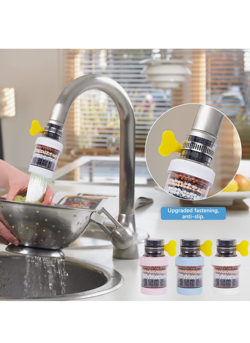 SYOSI - SYOSI Faucet Tap Water Filter 3 Pack Kitchen Tap Filtration Activated Carbon Clean Purifier, Universal Interface Sink Tap Interface Faucet Filter with Six Layers Filtration for Home Kitchen Bathroom - Image 1