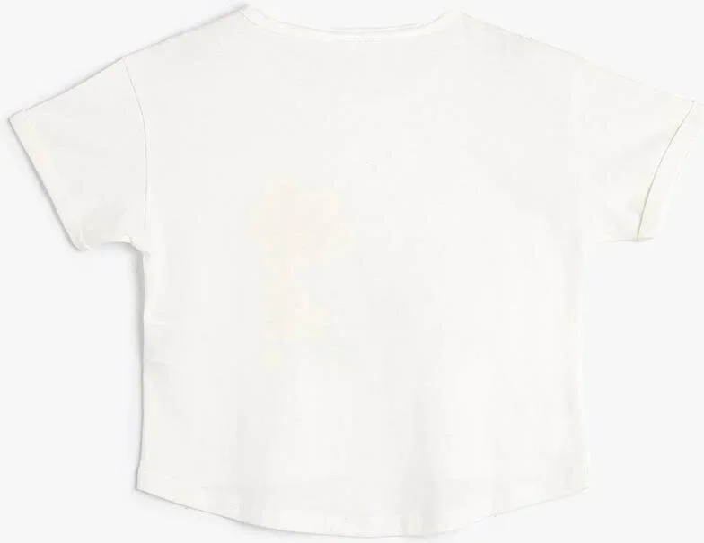 كوتون 4SKG10223AK Girl's T-Shirt Ecru