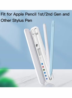 KASTWAVE Case for Apple Pencil 1st/2nd Generation, Capacitive Pen Tip Cover Adapter Accessories Pen Case, Storage Box for Apple Pencil and Tips, Pen Protective Case for Apple Pencil Accessories (White)  - Image 2