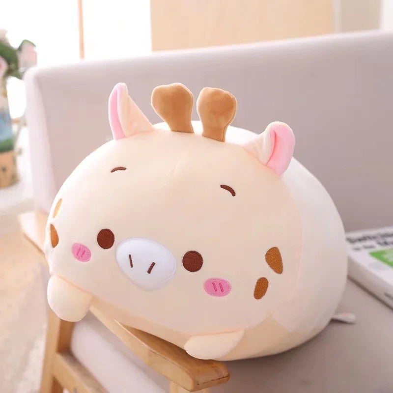 Y&D 20cm Soft Plush Stuffed Animal Toy - Cute Panda & Pig Mini Throw Pillow, Affordable Cuddly Plush Doll for Kids and Home Decor - Image 1